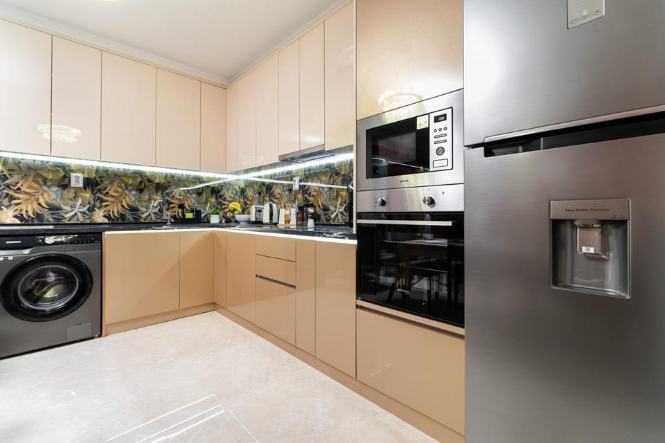 Kitchen or kitchenette, minibar, oven, pet friendly, stove, toaster, washing machine