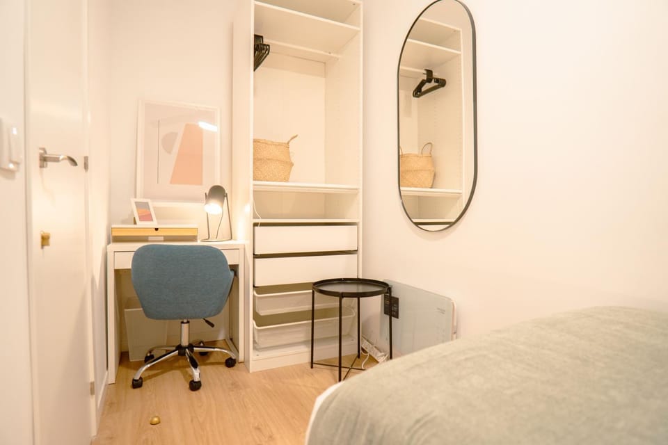Photo of the whole room, wardrobe