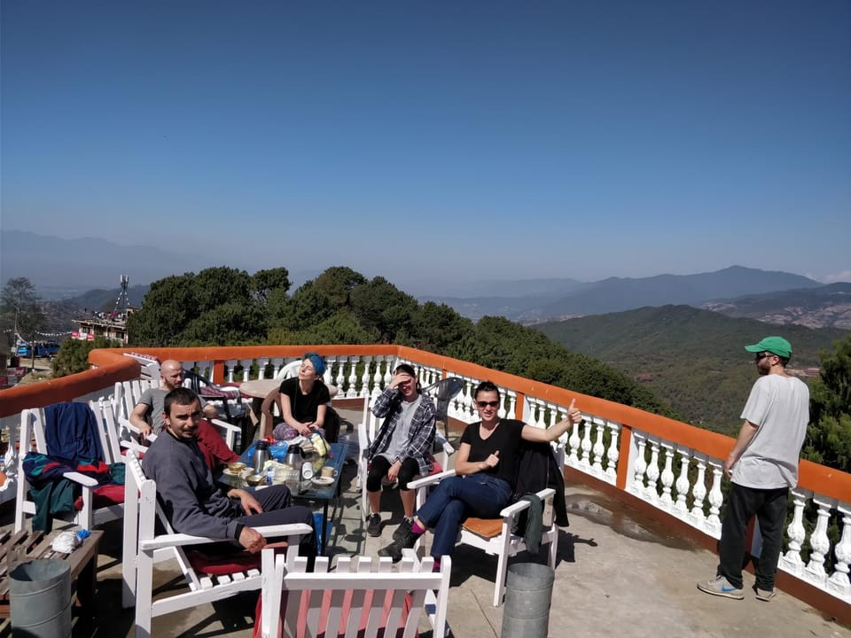 Patio, Balcony/Terrace, Mountain view, group of guests