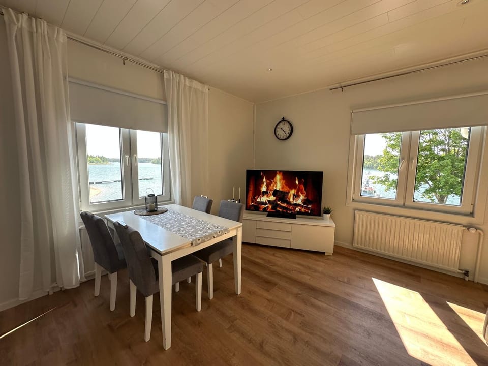 Living room, Seating area, Sea view