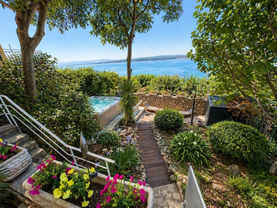 Natural landscape, Garden, Garden view, Sea view