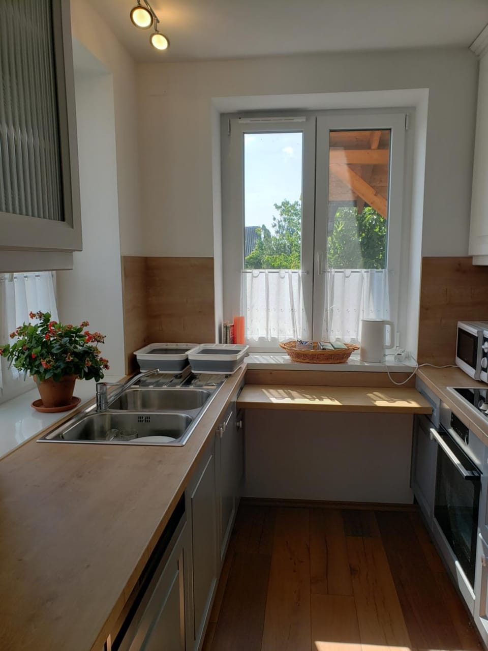 Kitchen or kitchenette, dishwasher
