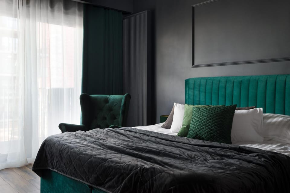 Bed, Balcony/Terrace, Seating area, Bedroom