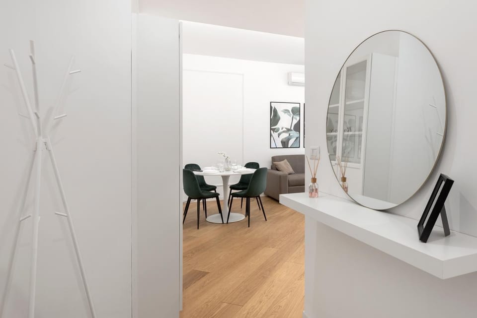 White flat Gallia Apartment in Rome
