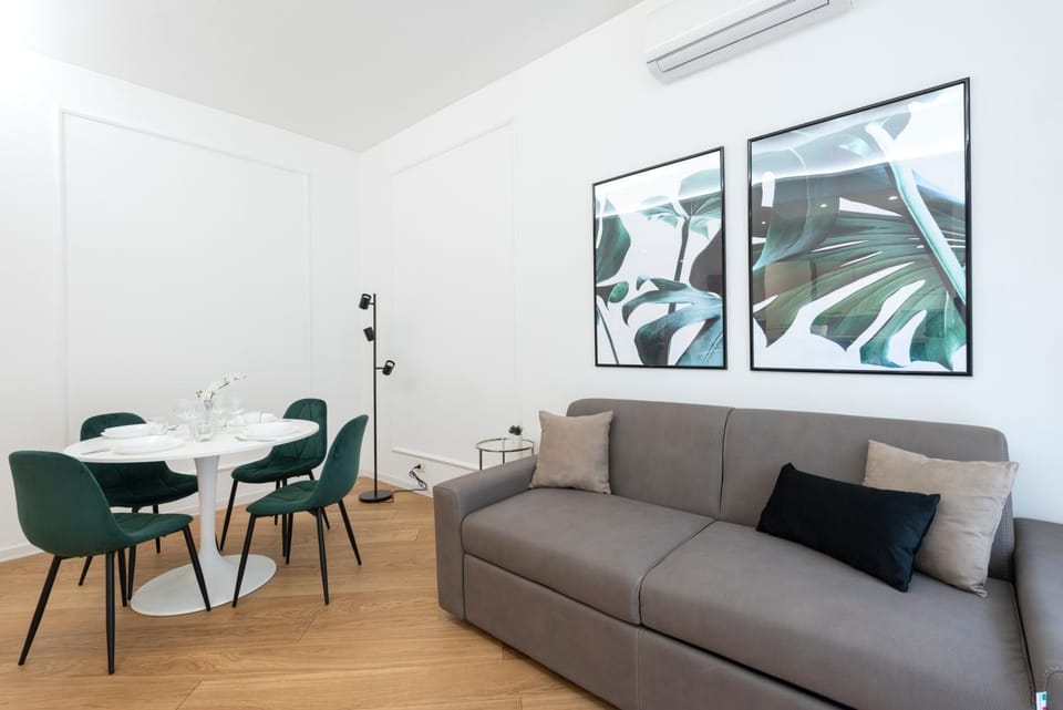 White flat Gallia Apartment in Rome