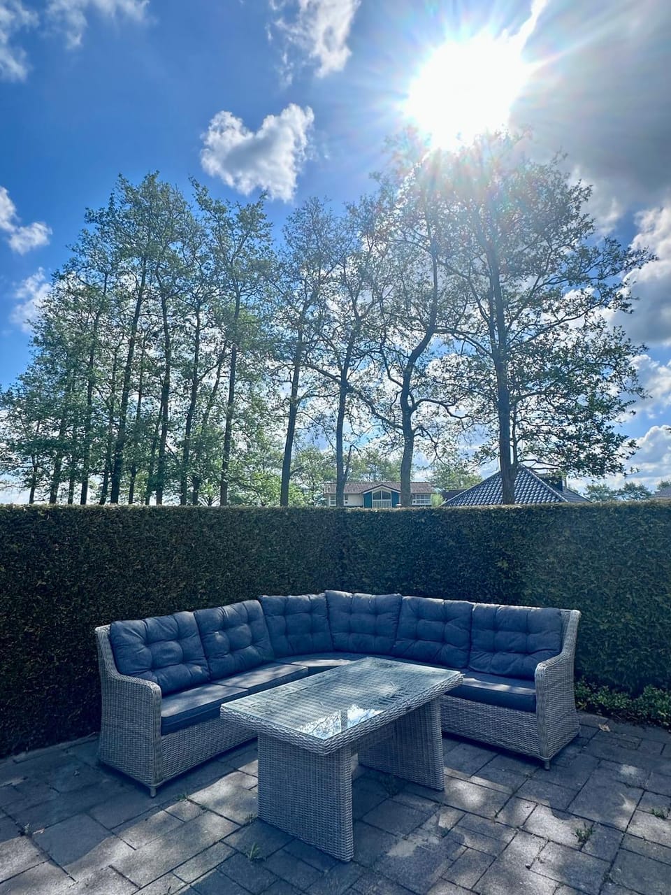 Patio, Spring, Day, Natural landscape, Garden, Seating area, Garden view