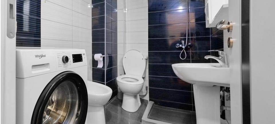 Shower, Toilet, Bathroom, washing machine
