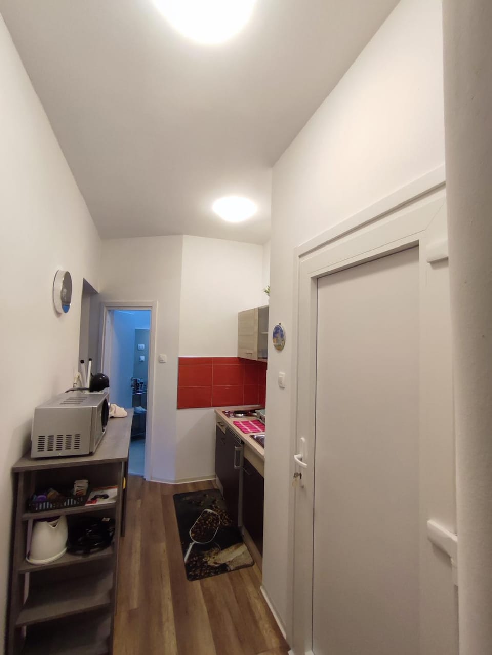 Kitchen or kitchenette, minibar, stove