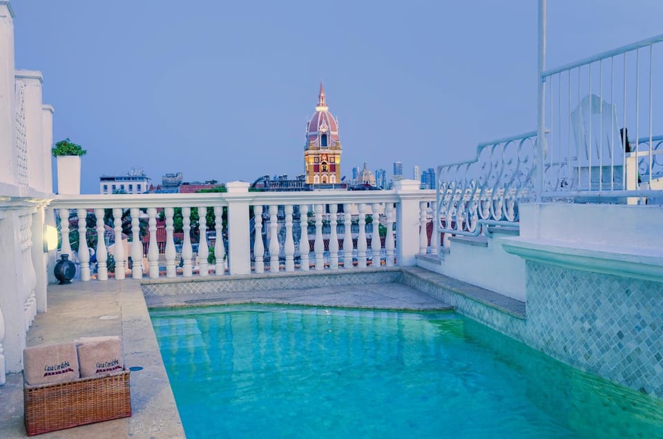 Pool view, Sunset