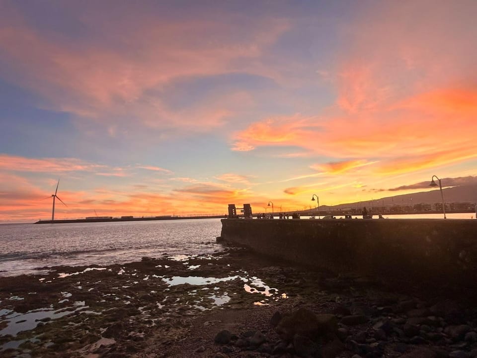 Nearby landmark, Natural landscape, Beach, Sunset