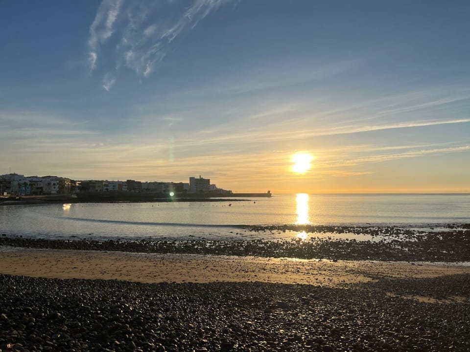 Natural landscape, Beach, Sunrise