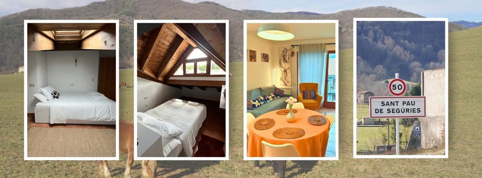 Cal Harrys - La Mejor Casa de vacaciones en Pyrenees con Vistas a la Montaña Apartment in Garrotxa