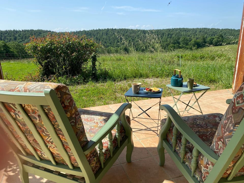 Natural landscape, View (from property/room), Balcony/Terrace, Living room, Mountain view