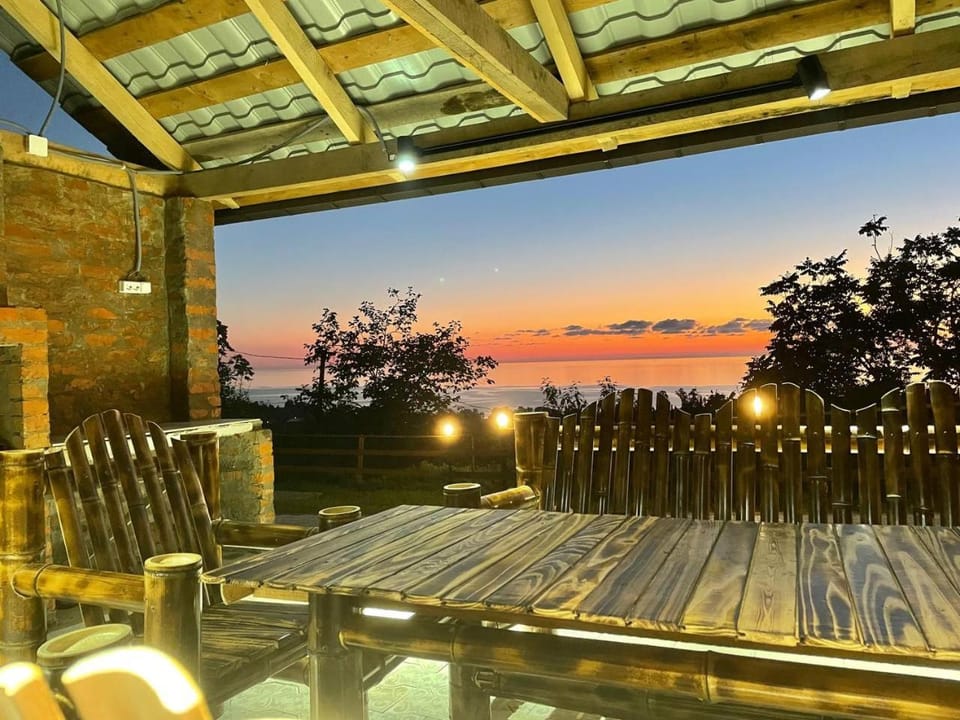 Patio, Natural landscape, Sunset