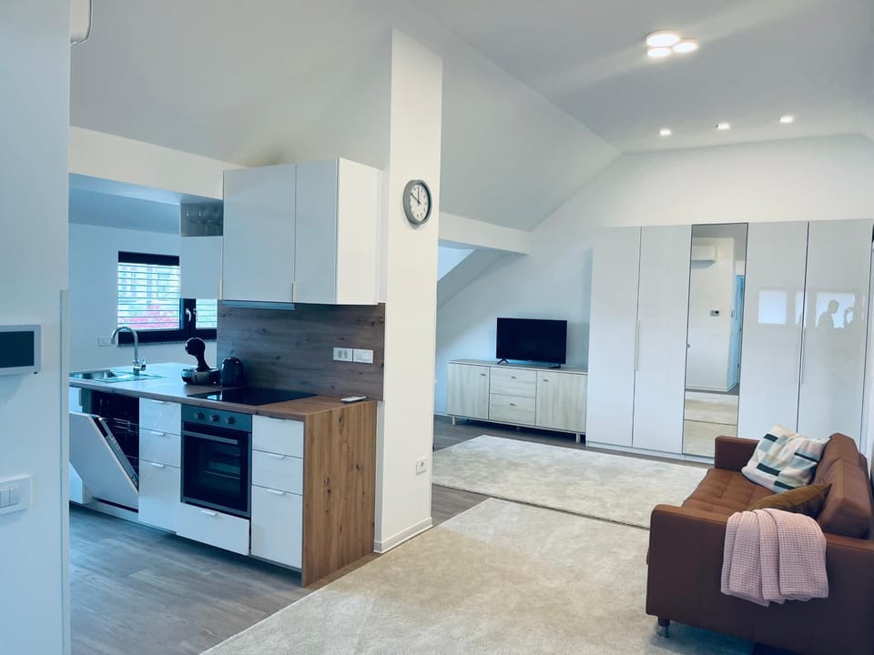 TV and multimedia, Kitchen or kitchenette, Living room, Seating area
