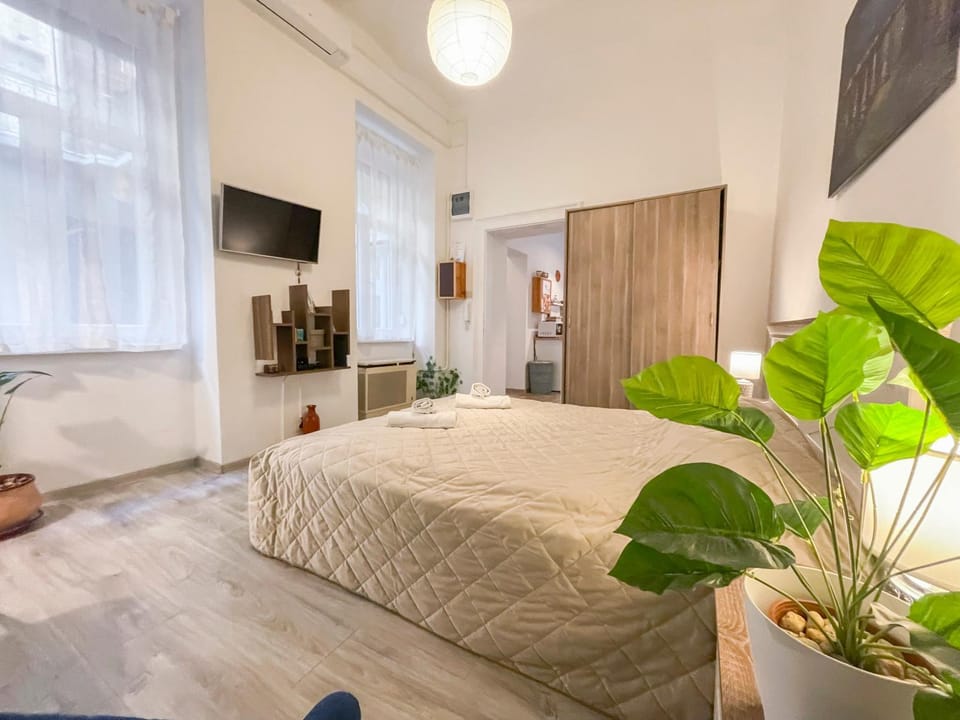 Bed, TV and multimedia, Photo of the whole room, Bedroom, internet, towels, wardrobe, air conditioner