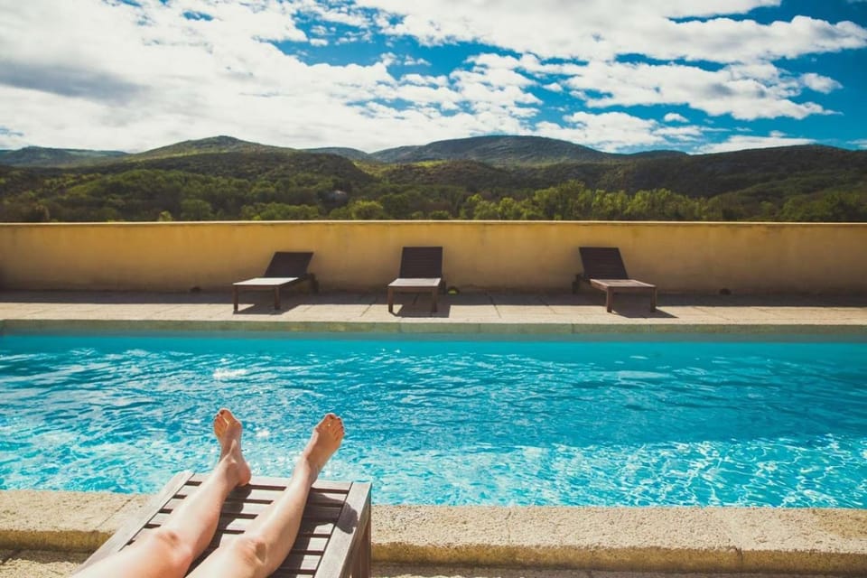 Natural landscape, Mountain view, Pool view, Swimming pool, sunbed