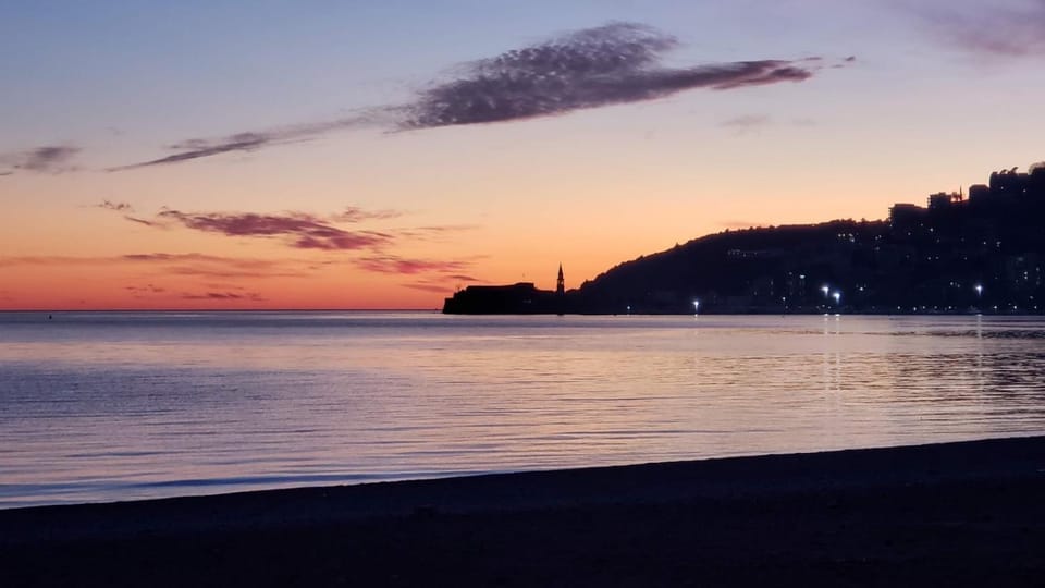 Nearby landmark, Natural landscape, Beach, Mountain view, Sea view, Sunset
