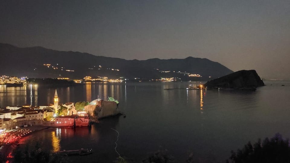Nearby landmark, Night, Natural landscape, Mountain view, Sea view