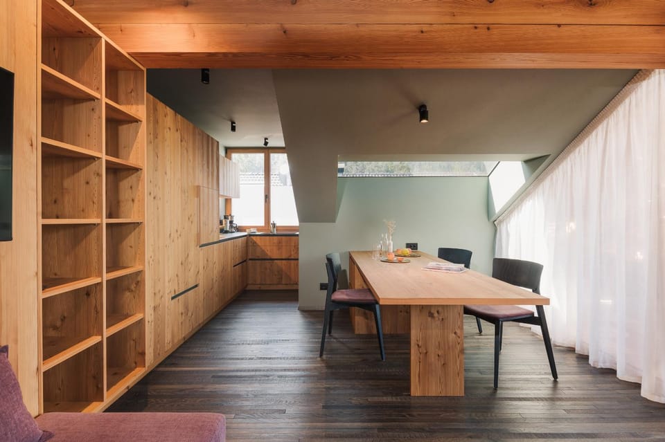 Kitchen or kitchenette, Living room, Dining area
