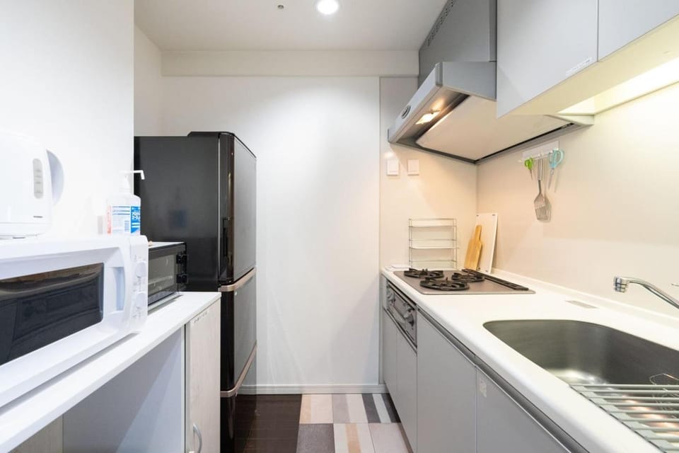 Kitchen or kitchenette, minibar, stove