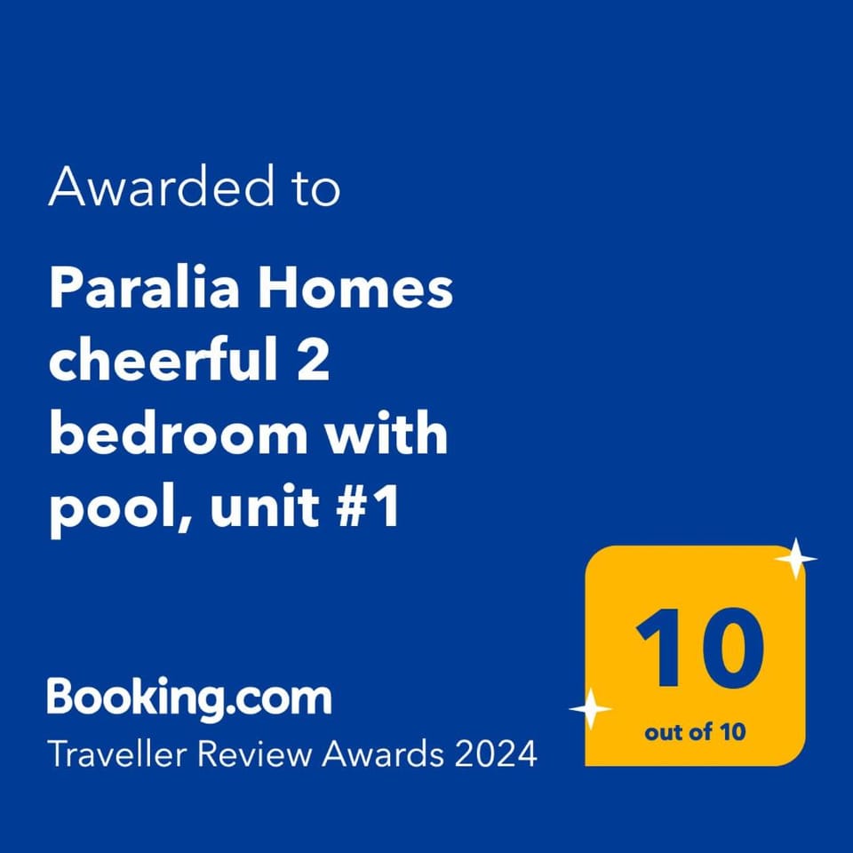 Paralia Homes cheerful 2 bedroom with pool, unit #1 Villa in Halkidiki