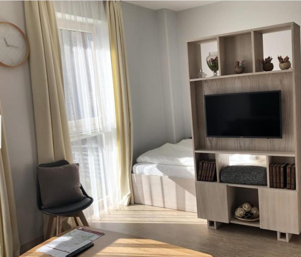 Bed, TV and multimedia, Living room, Photo of the whole room, Bedroom, hair dresser