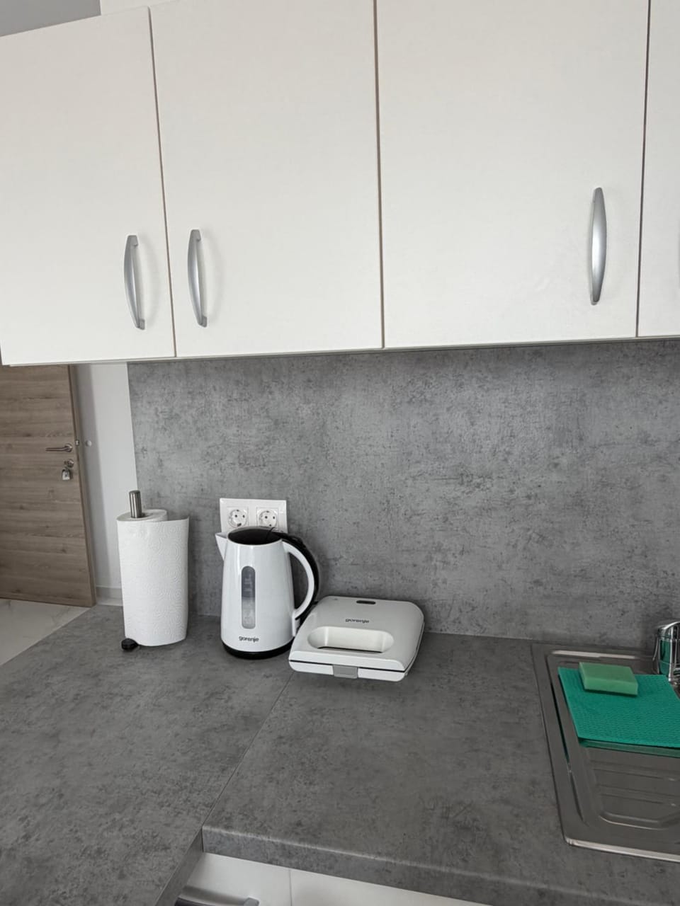 Kitchen or kitchenette, toaster