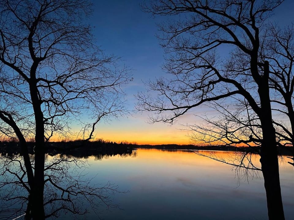 Lake view, Sunset