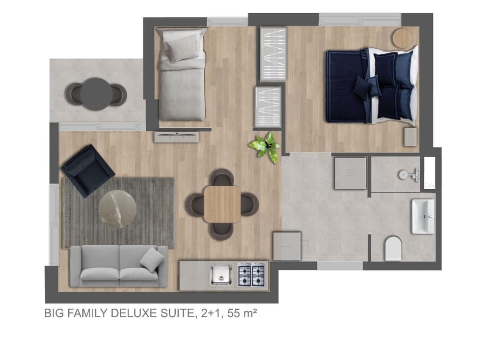 Bed, Photo of the whole room, Seating area, Floor plan
