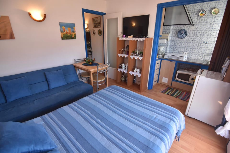 Bed, TV and multimedia, Kitchen or kitchenette, Living room, Seating area, Dining area, Bedroom, minibar