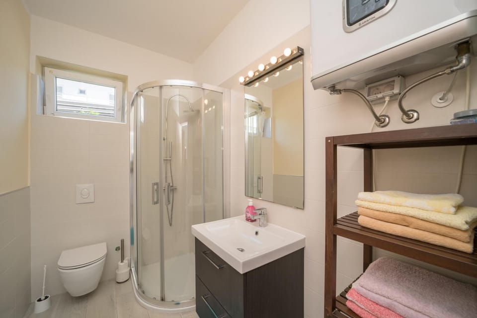 Shower, Toilet, Bathroom, towels