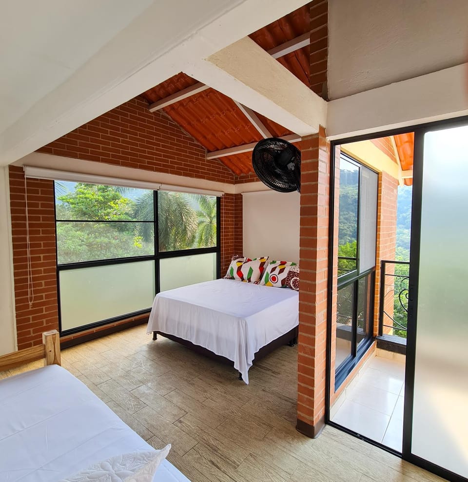 Bed, Balcony/Terrace, Bedroom, air conditioner