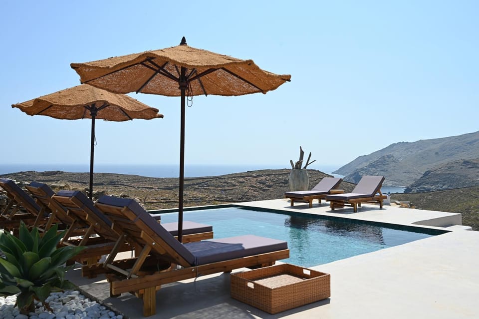 Patio, Day, Natural landscape, Pool view, Sea view, Swimming pool, sunbed