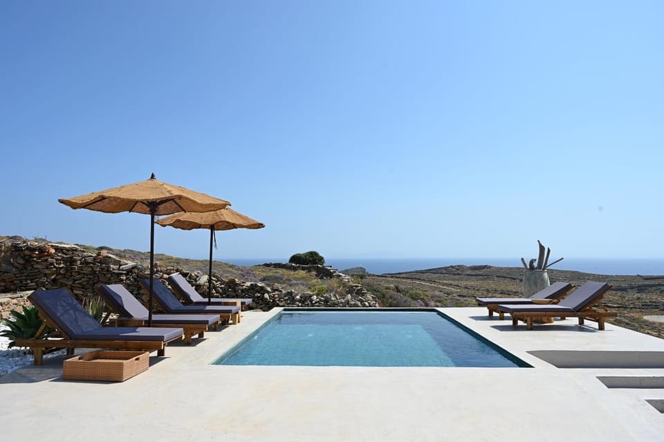 Patio, Day, Natural landscape, Pool view, Sea view, Swimming pool, sunbed