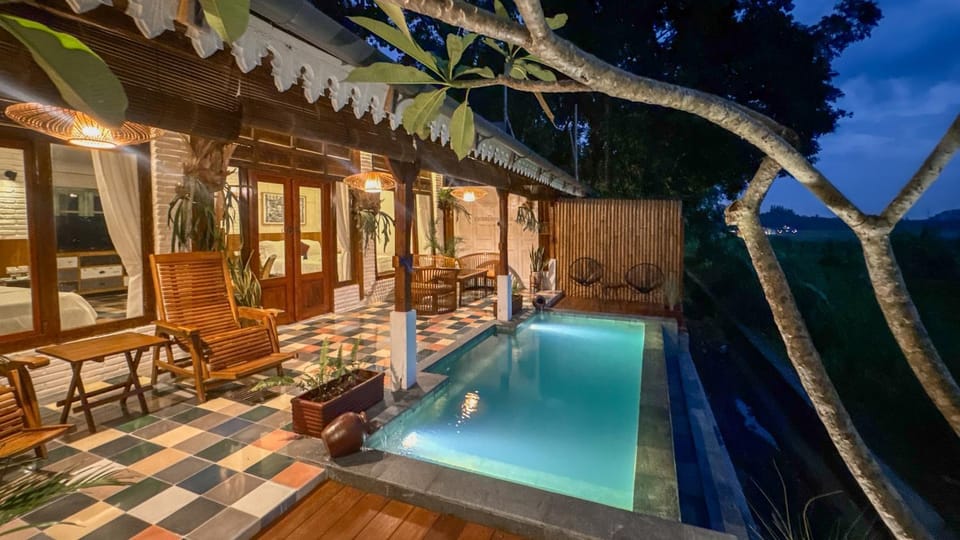 Night, Natural landscape, Pool view, Swimming pool