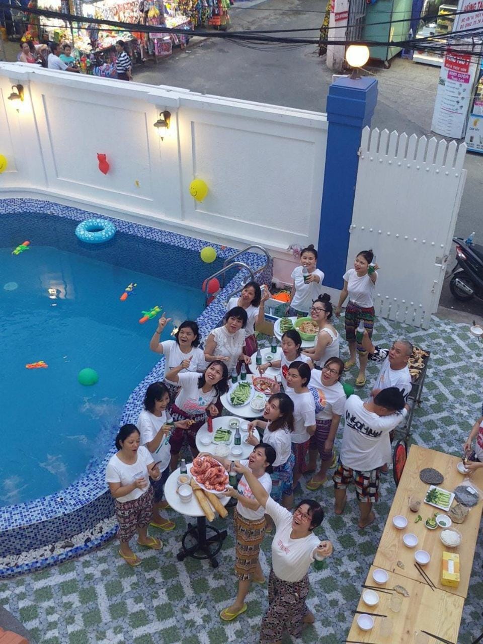 People, Pool view, Swimming pool, children