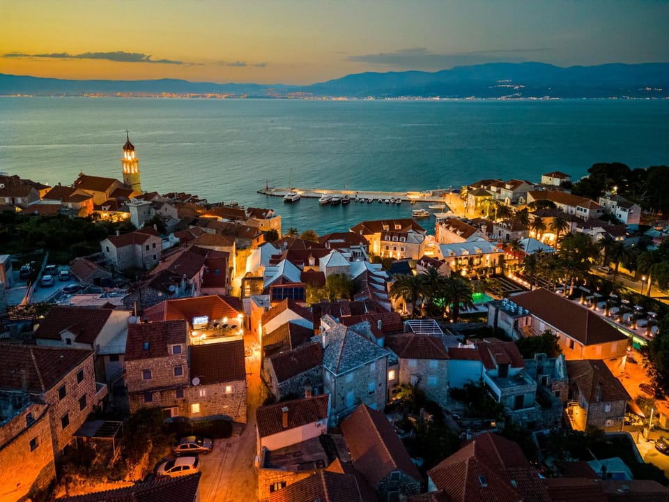 Natural landscape, Bird's eye view, Sea view, Sunset