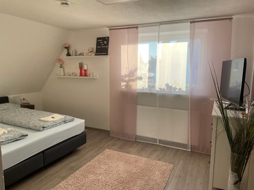 Bed, TV and multimedia, Photo of the whole room, Bedroom