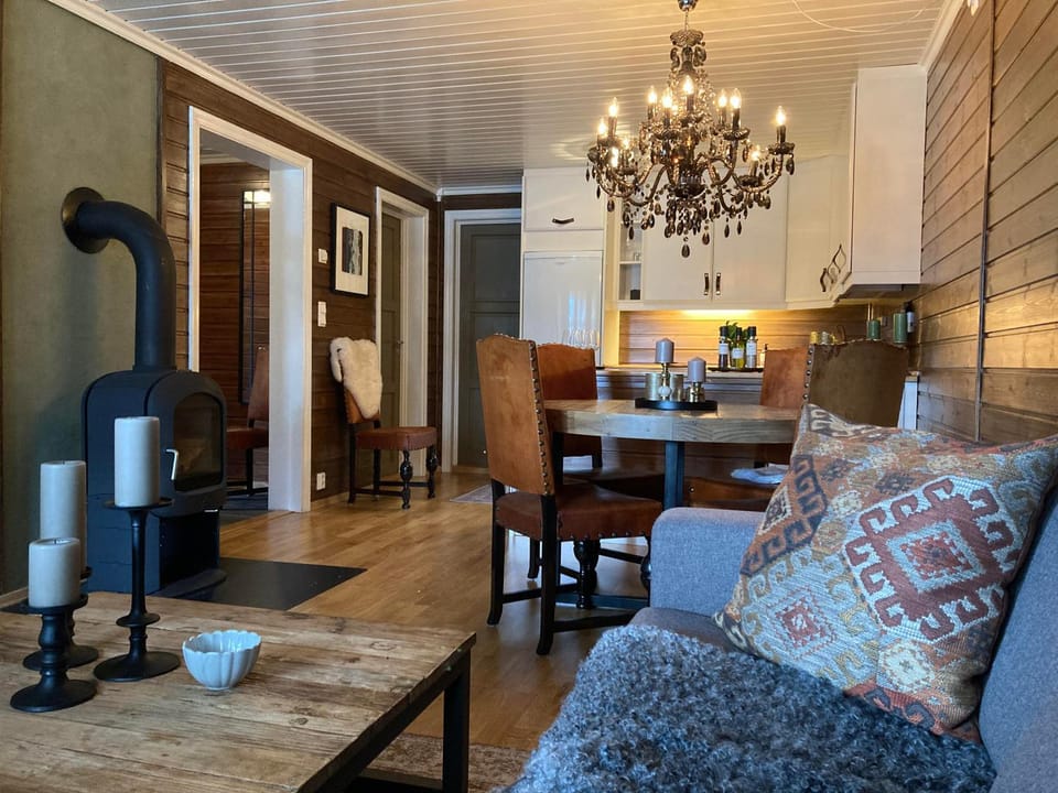 Lun og koselig hytte med sauna på Filefjell Apartment in Vestland