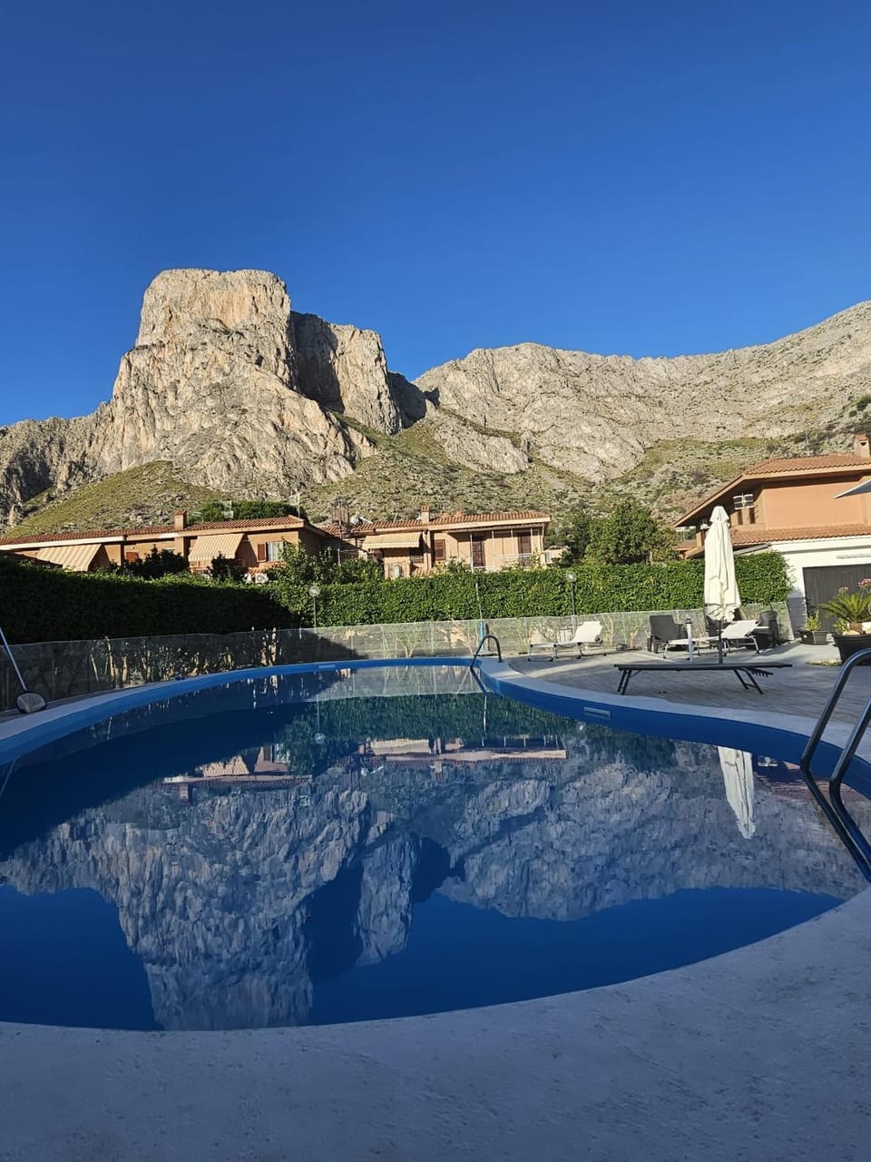 Natural landscape, Pool view, Swimming pool, sunbed