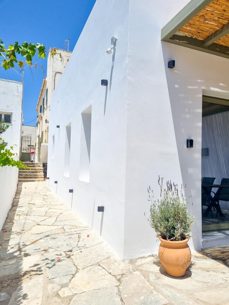 Property building, Patio, Facade/entrance, Day, Inner courtyard view