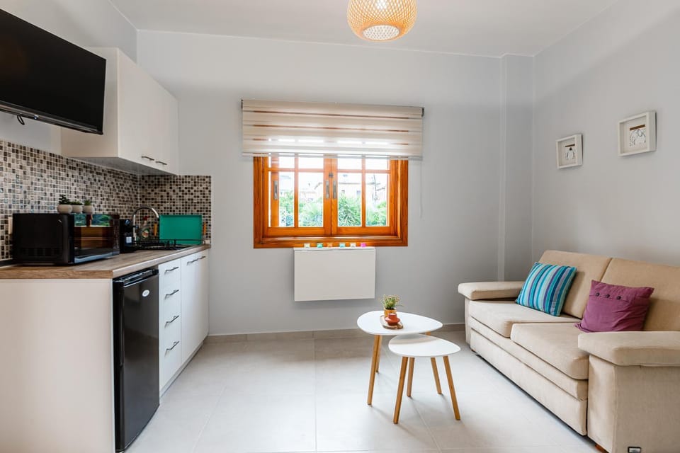 Bed, Living room, Photo of the whole room, minibar, air conditioner