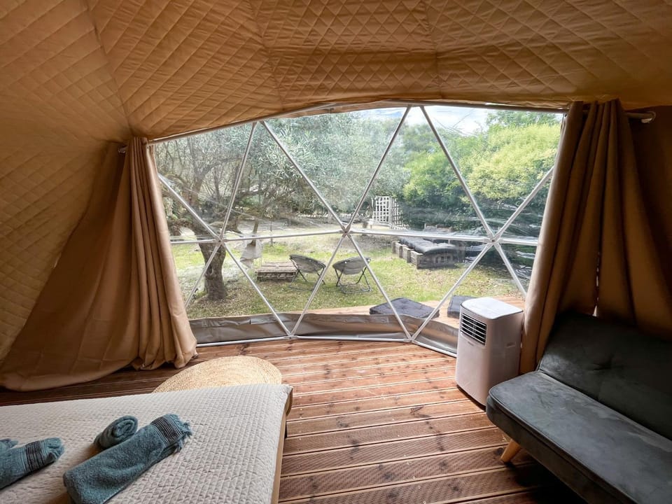 Bed, Natural landscape, Garden, Bedroom, Garden view, towels