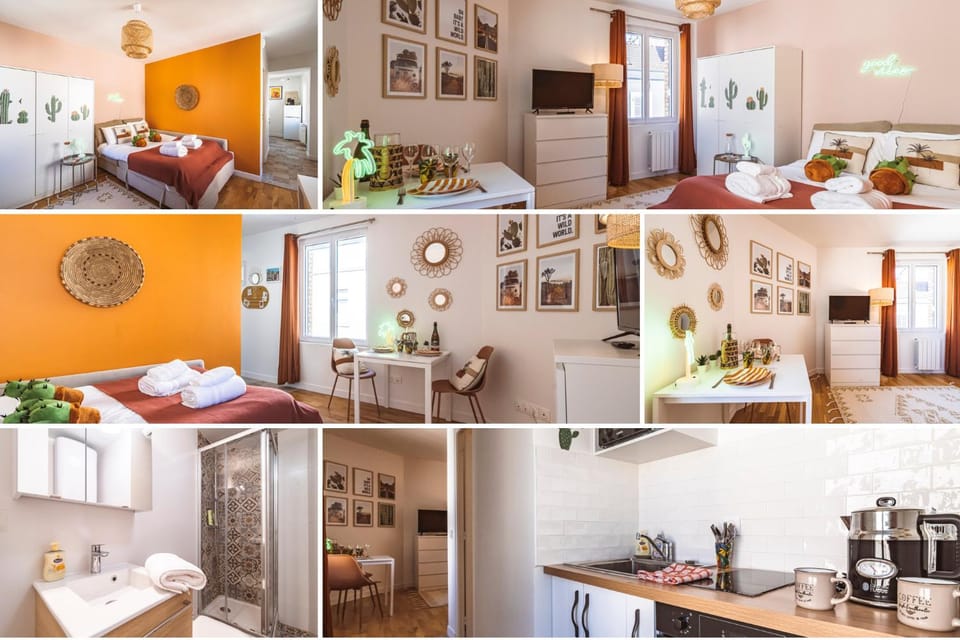 Bed, Kitchen or kitchenette, Photo of the whole room, Dining area, Bedroom, minibar, oven, pet friendly, stove