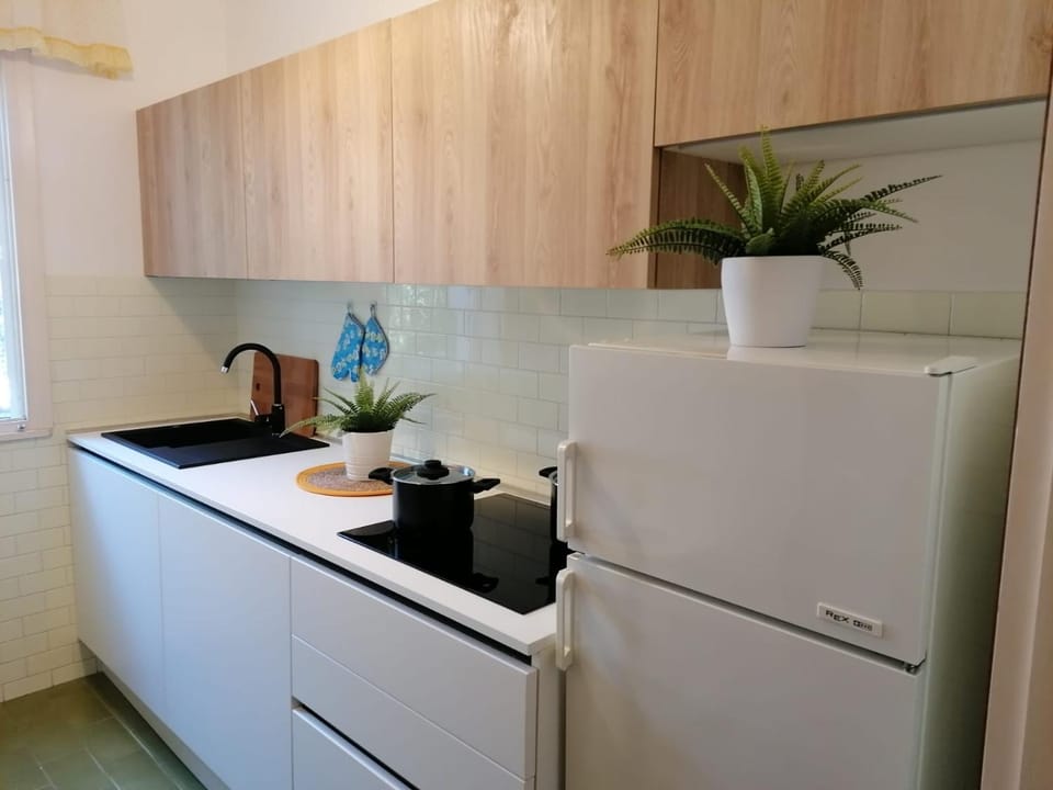 Coffee/tea facilities, Kitchen or kitchenette, oven, stove