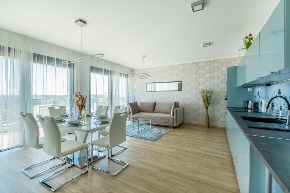 Kitchen or kitchenette, Living room, Seating area, Dining area, minibar, pet friendly