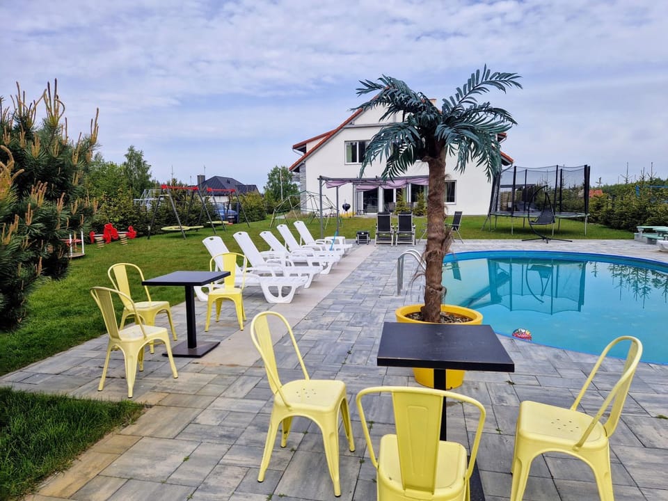 Patio, Garden, Pool view, Swimming pool, sunbed