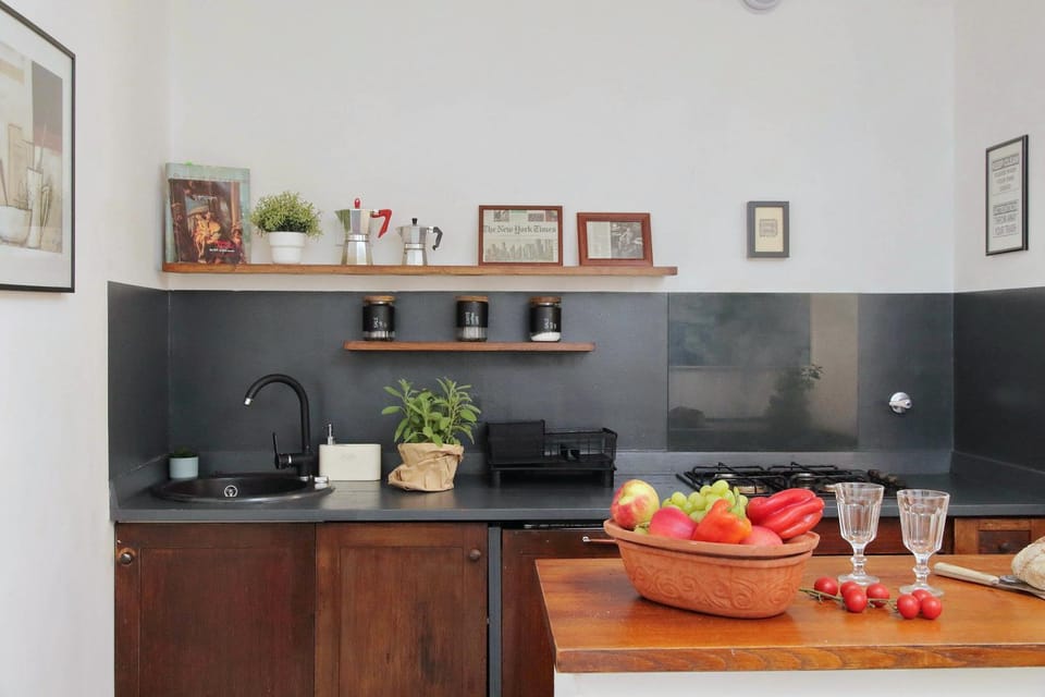 Kitchen or kitchenette, toaster