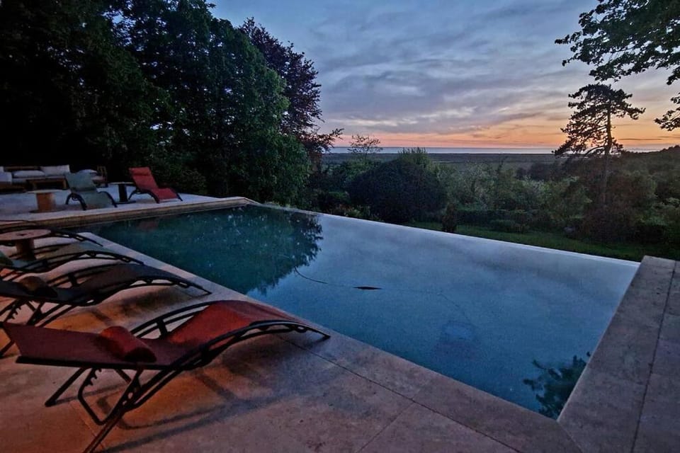 Natural landscape, Pool view, Swimming pool, sunbed